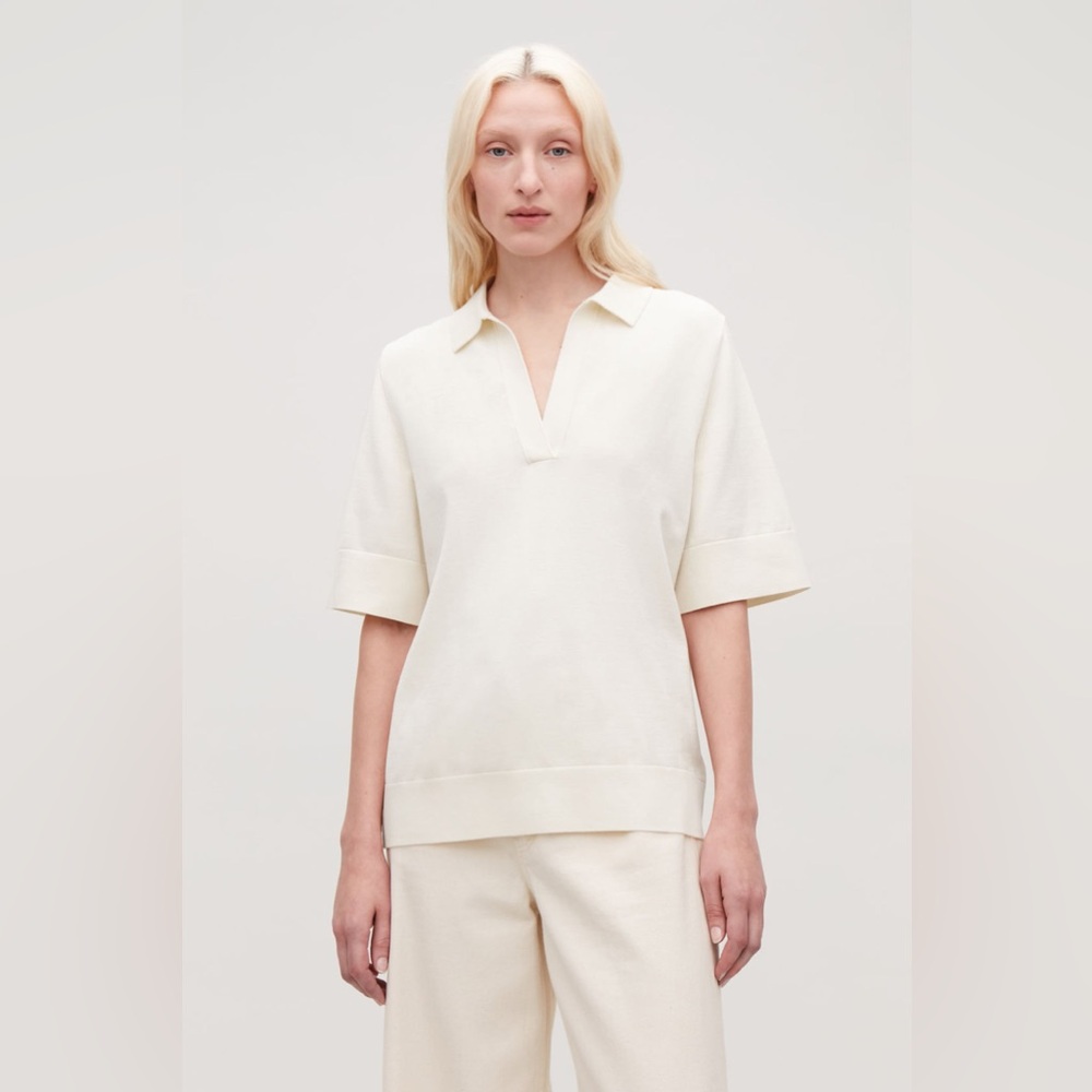 Cos Knitted Organic-Cotton Polo Shirt